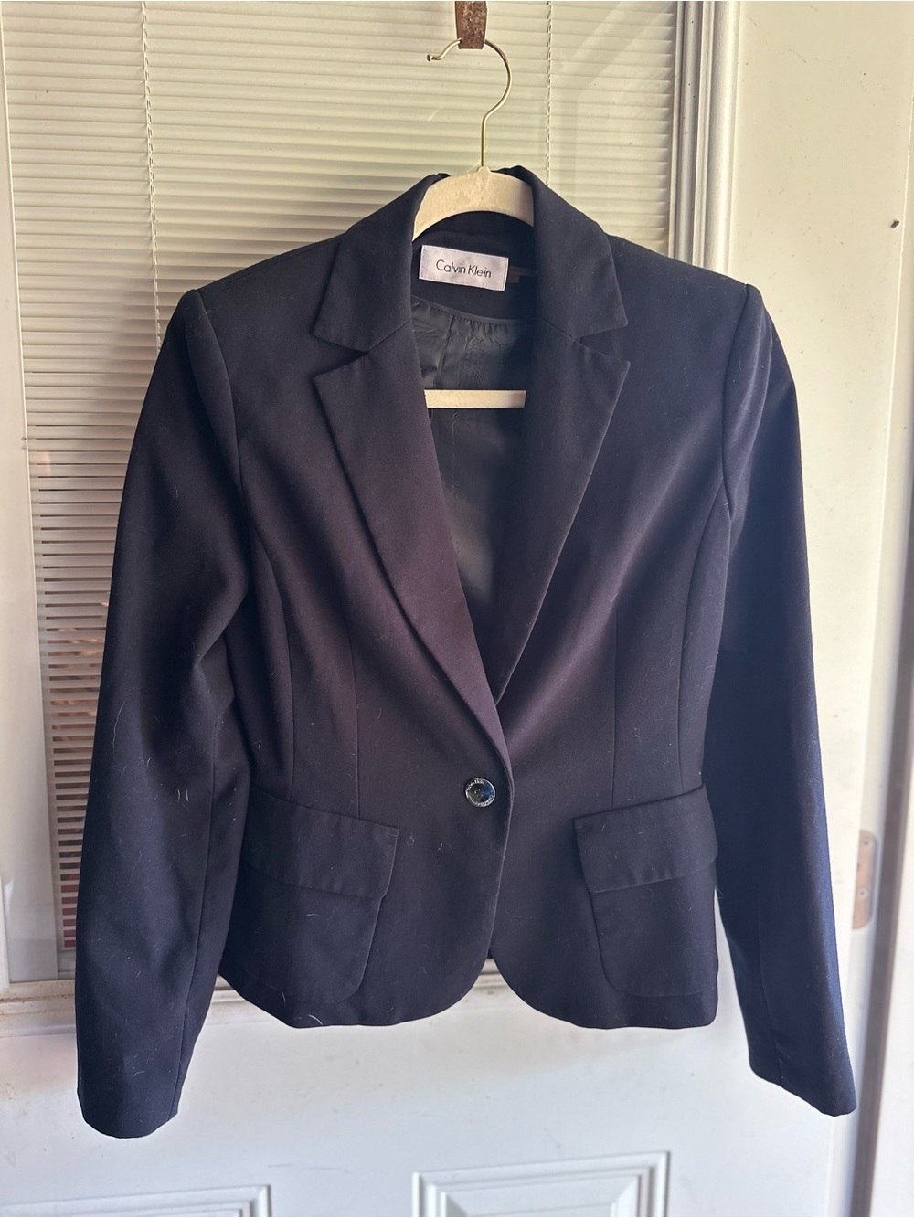 Calvin Klein Black Single-Button Women's Blazer